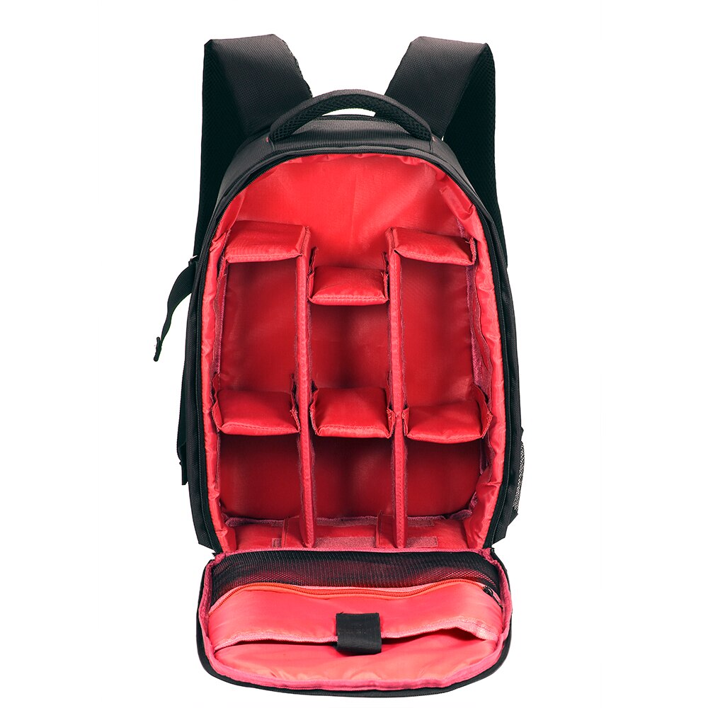 Andoer Outdoor Wear-resisting DSLR Camera Bag Video Backpack Water-resistant Multi-functional Breathable Photograph Camera Bags: RED