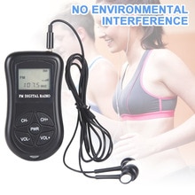 Portable Radio Battery Operated FM 60-108MHz Radio DSP Receiver LCD Display with 3.5mm Earphone