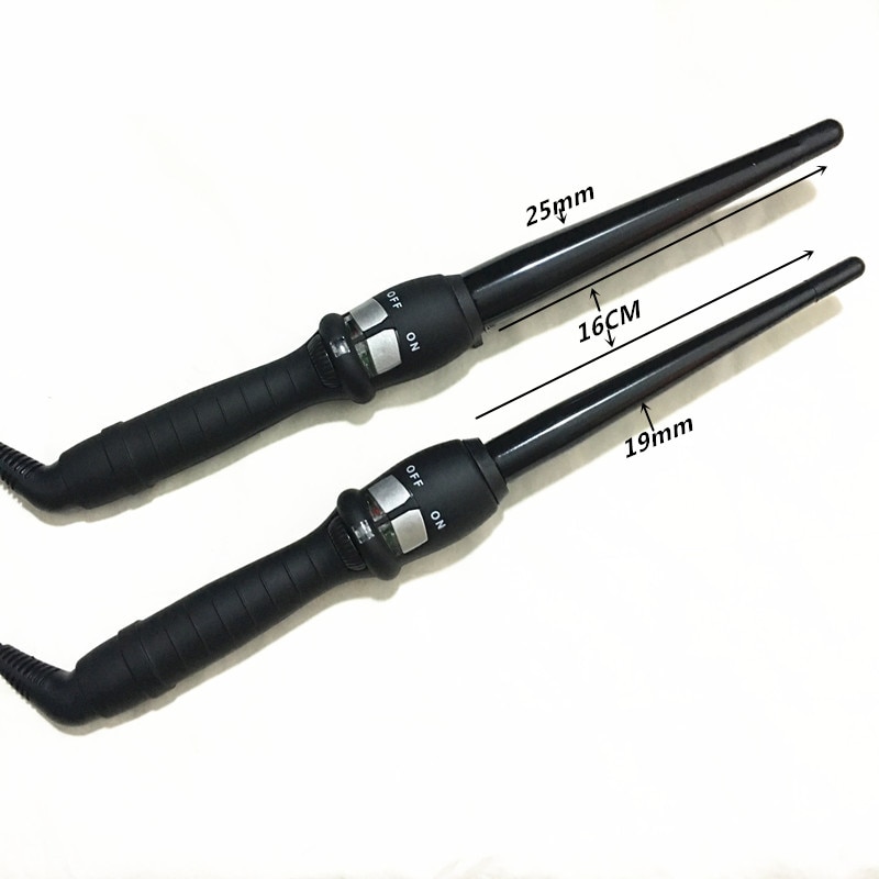 Rizadores de pelo cónico, rizador de cerámica de un solo tubo, cono de flor de pera, rizador de pelo eléctrico, voltaje general: 110-240 - v