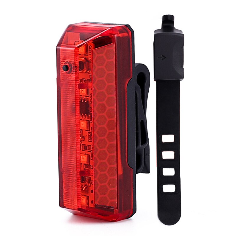 Fiets Achterlicht USB Oplaadbare Rijden Achter Fietslicht Led Mountainbike koplamp Fietsen Licht Staart-lamp luz bicicleta: Red