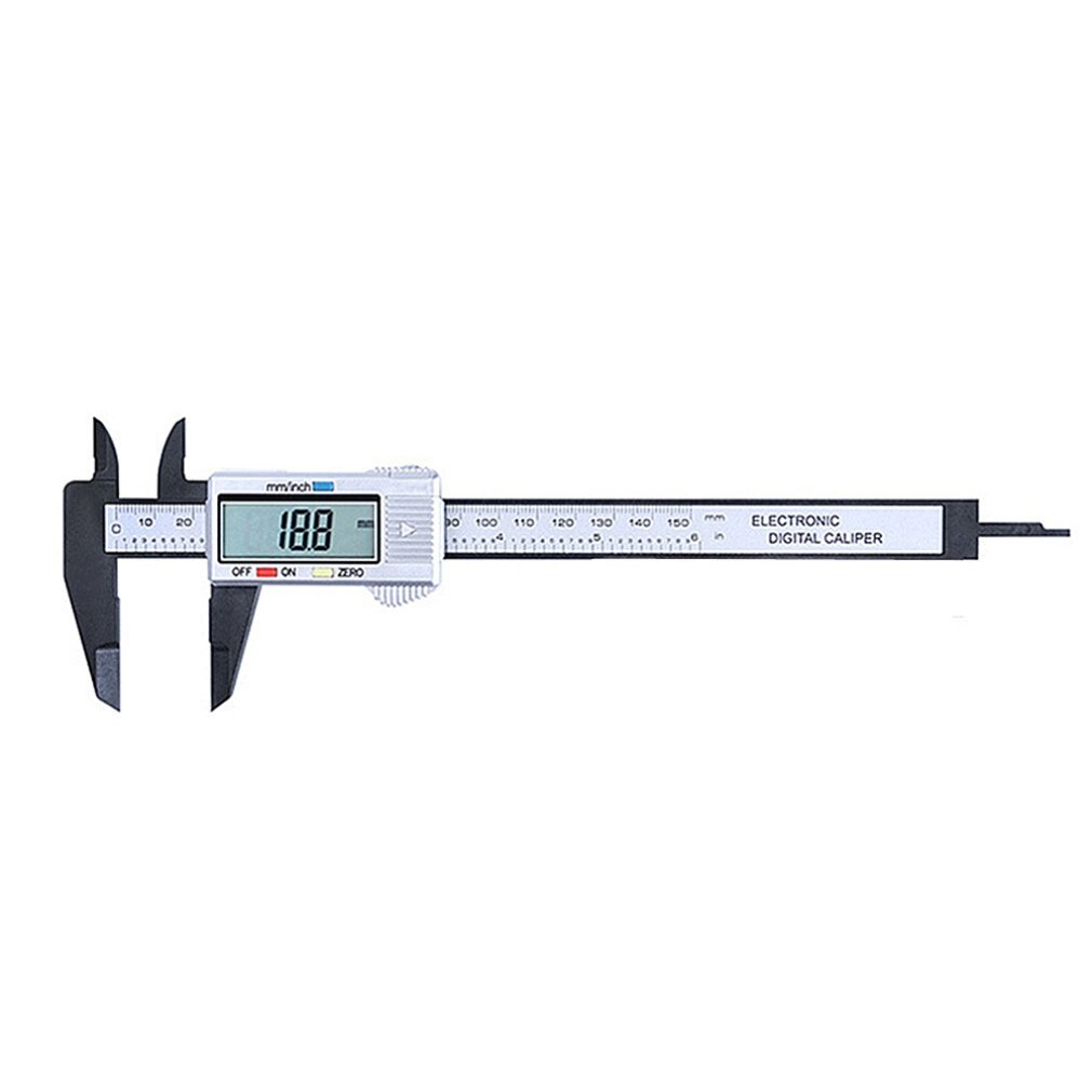 Electronic Digital Display Vernier Caliper 0-150MM Large LCD Screen All Plastic Digital Direct Reading: silver