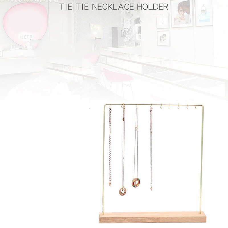 Jewelry Display Stand Holder - Rotating Necklace Pendant Earring Organizer - Metal