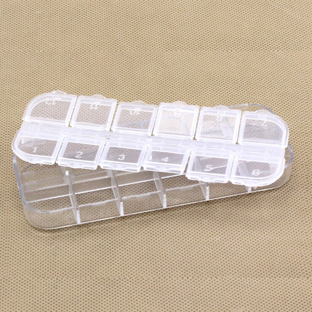 1PCS 12 Compartment 7 Days Weekly Pill Case Medicine Tablet Dispenser Organizer Pill Box Splitters Pill Organizer Container