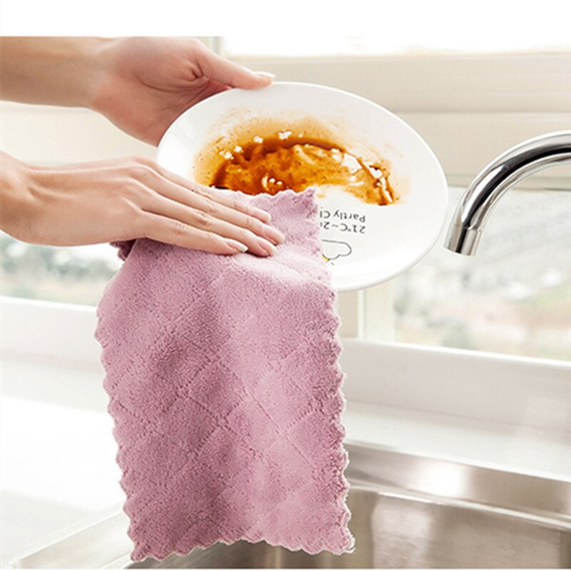 Greasy Kitchen Rag 5pcs Kitchen Anti-Grease Wiping Rags Efficient Sup... – Grandado