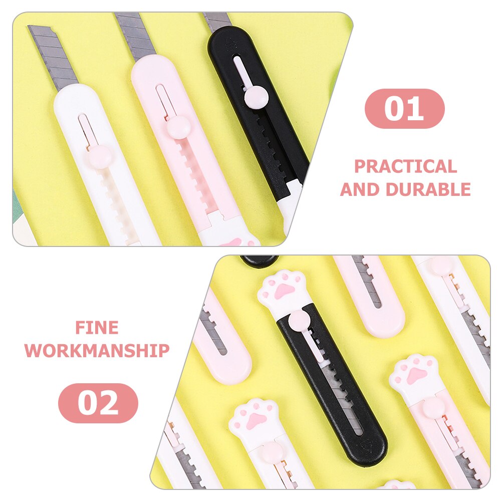 6Pcs Multi-function Box Cutter Portable Box Opener Plastic Utility Cutters Office Supplies