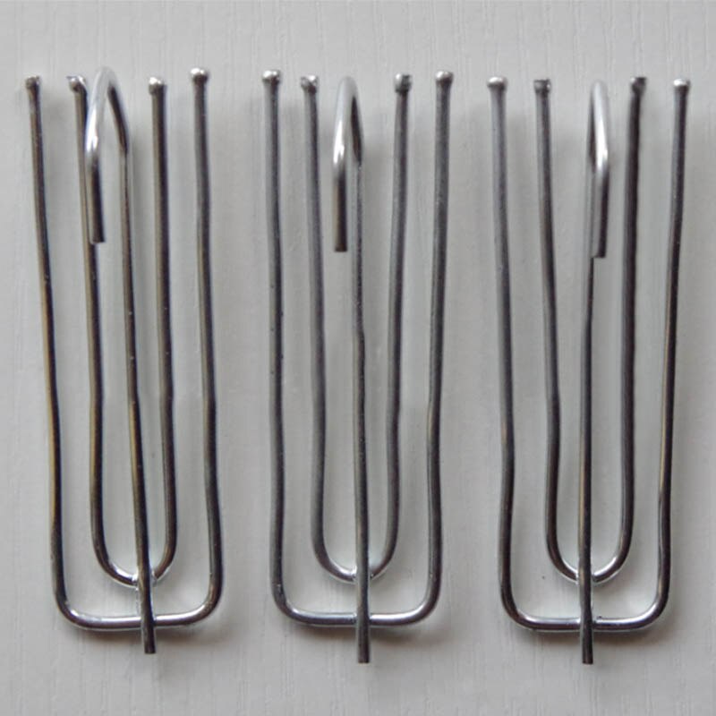 Tragbare Edelstahl Vorhang Tuch Ring Klemme Spuren Anti-rost Metall Vorhang Zubehör Vorhang Band Haken 15 Stck vier gabel
