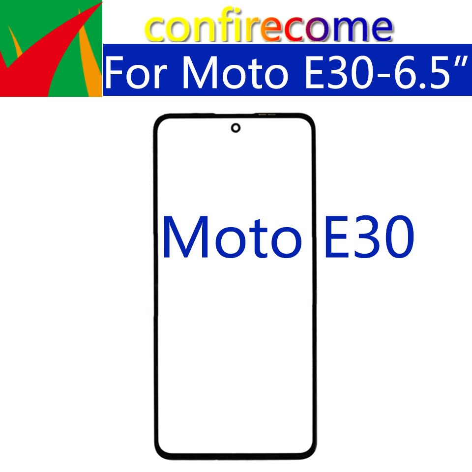 For Motorola Moto E30 XT2158-6 Touch Screen Front Outer LCD Glass Panel Lens Replacement