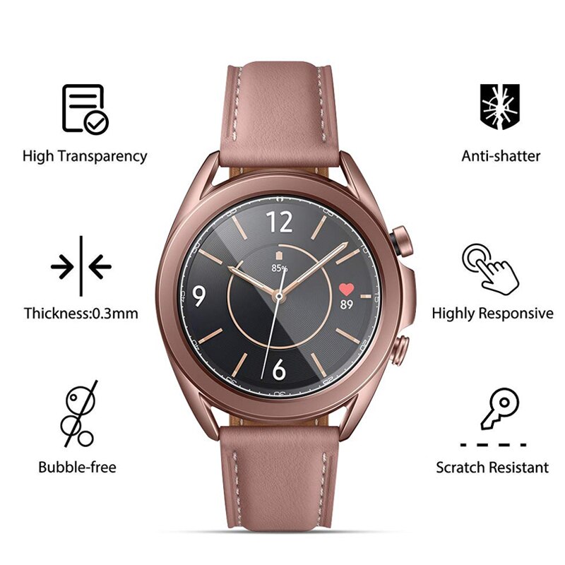 Horloge Film Voor Samsung Galaxy Horloge 3 45Mm Premium Gehard Glas Voor Galaxy Horloge 3 41Mm Anti-kras Screen Protector Cover