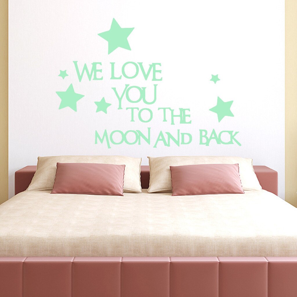 Pegatina 3D de estrella, Luna, Estrellas luminosas, lunares, calcomanía de decoración del hogar para habitación de niños, pegatinas que brillan en la oscuridad DIY,