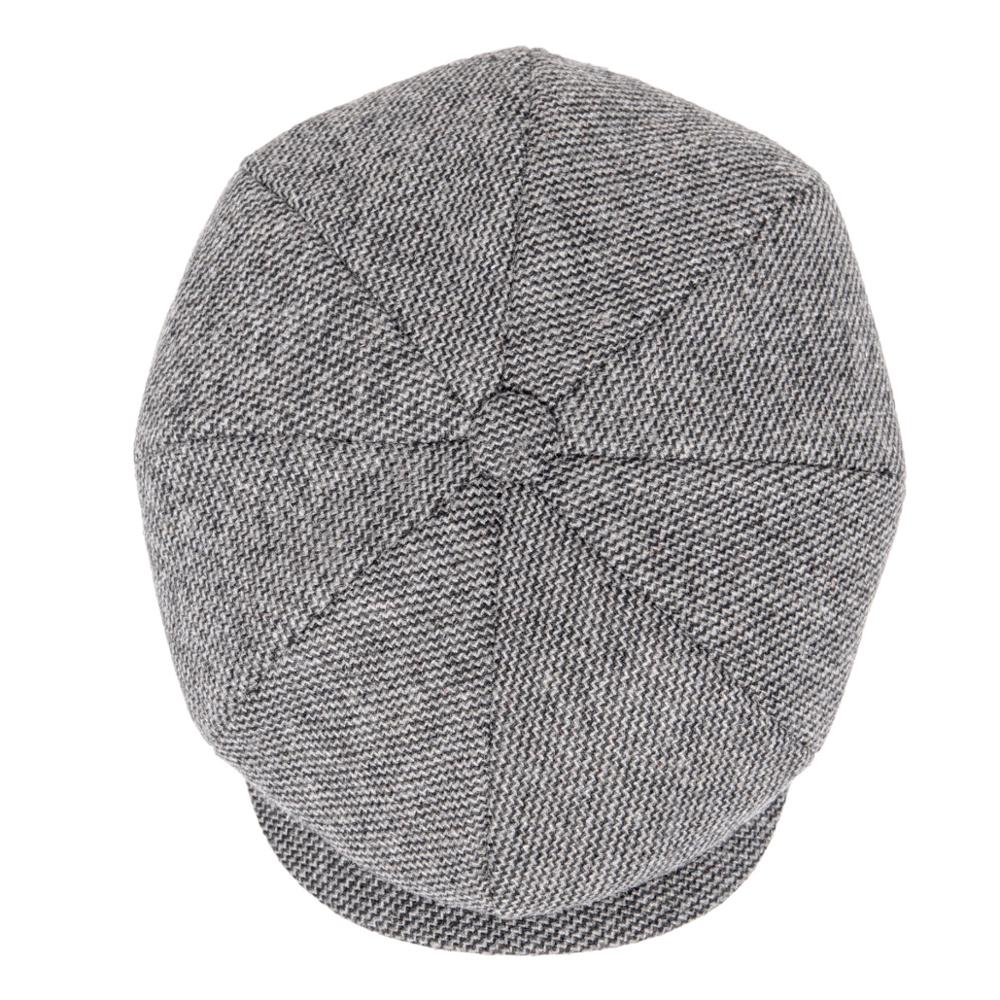 FEINION-casquette Newsboy grande taille, chapeau de conducteur, 50%, laine Tweed, casquettes plates, chevrons, chapeau pour hommes et femmes, 068