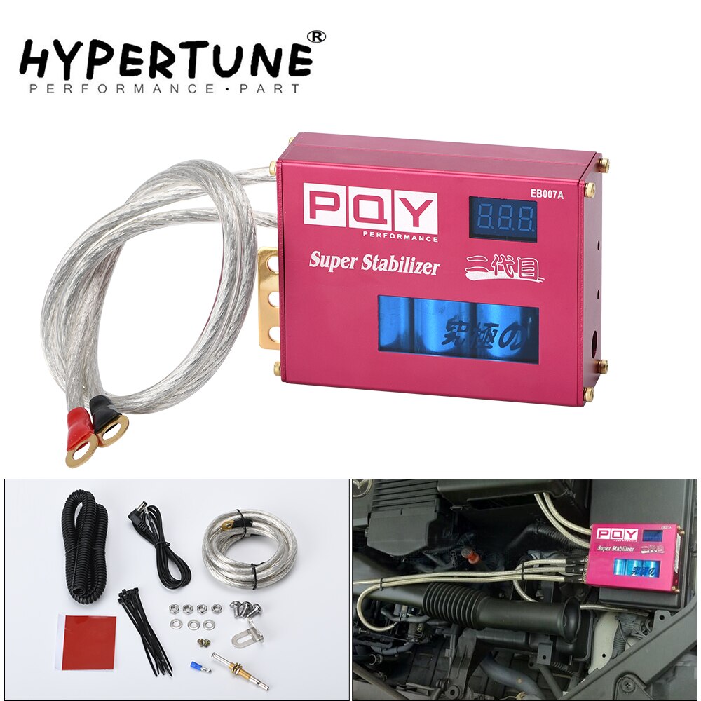 Universal power motor chip turbo spændings boost regulator ecu tænding booster volt stabilisator led display volt controller