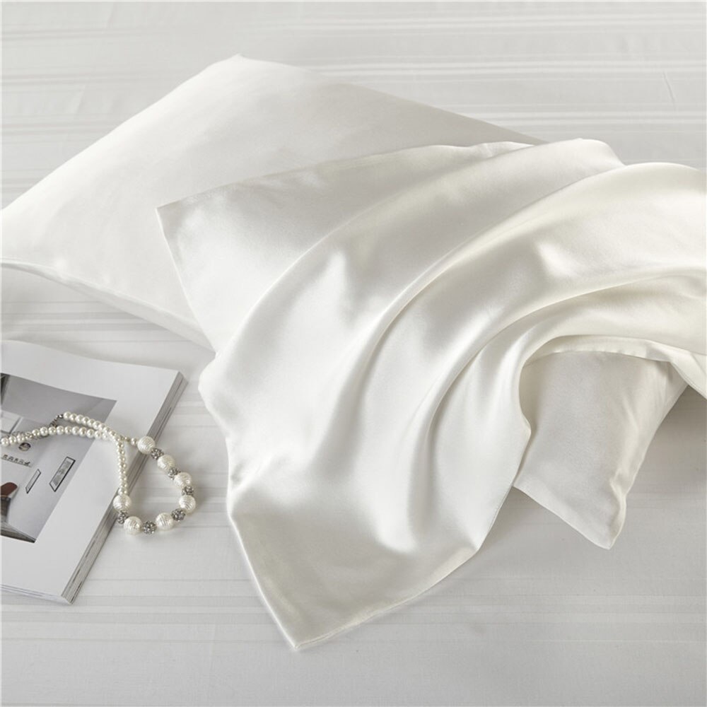 16 Mm Double face housse de coussin en soie 100 soie Pure taie d'oreiller 100 soie housse de coussin en soie housse de coussin en soie: white