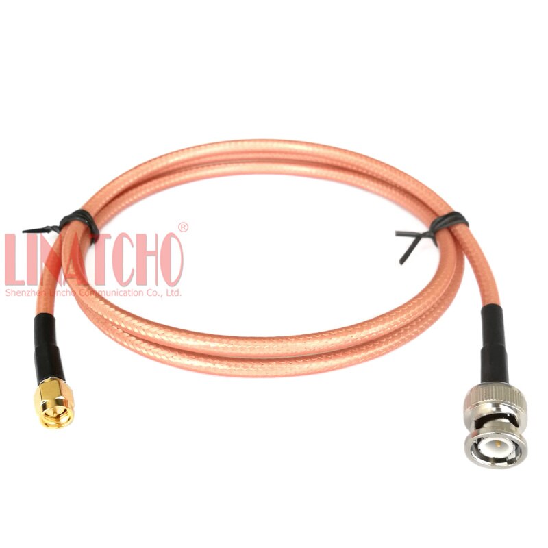 1 mètre bonne double boucliers RG142 RF coaxial BNC mâle à SMA mâle antenne câble de raccordement