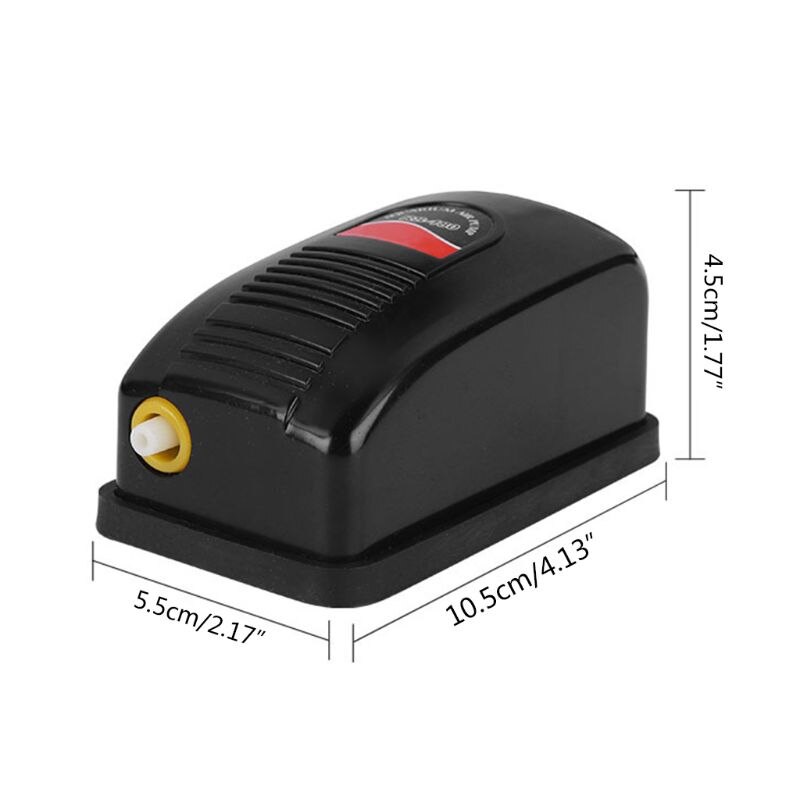 Energieffektiv akvarie ilt fisk luftpumpe mini ultra lydløs belufter eu stik  k1mf