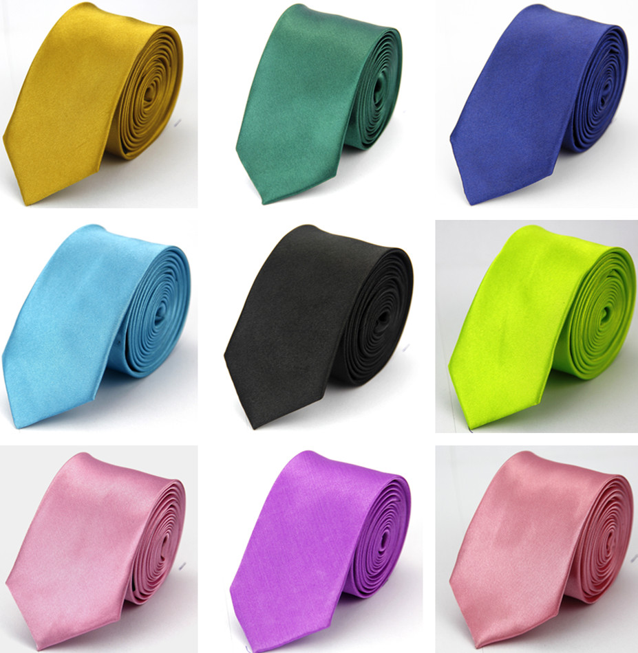 Cravate à col étroit pour hommes femmes 5 cm 2 "mince mince mariage noir bleu rose blanc rouge vert marron violet hommes femme cravate