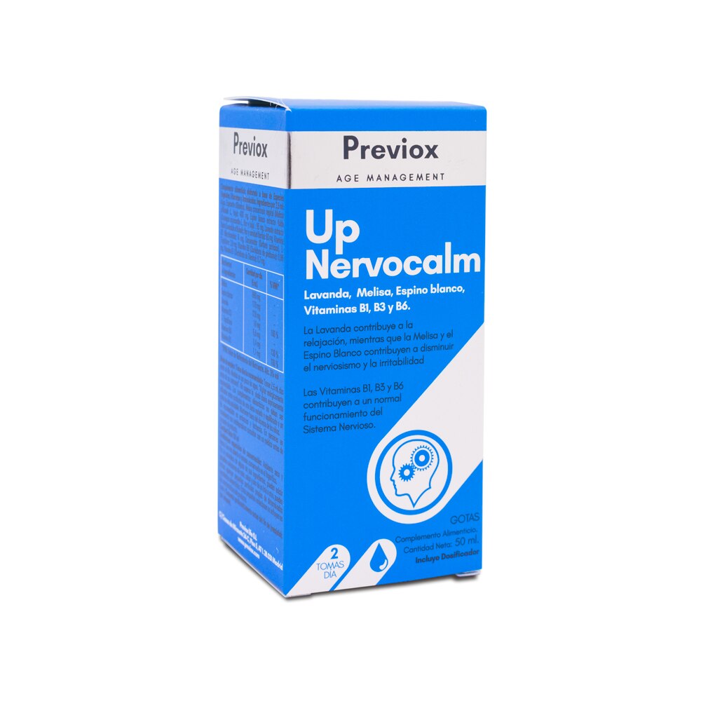 PREVIOX Up nervocalm 50 ml. Buen funcionamiento del sistema nervioso. Disminiye irritabilidad y nerviosismo. Estado de animo