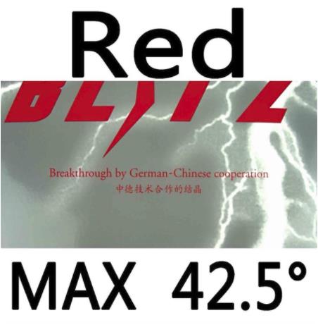 PALIO BLIT&#39;Z / BLITZ (Made in Germany) BLIT-Z Table Tennis Rubber Palio Ping Pong Sponge: Red MAX H42.5