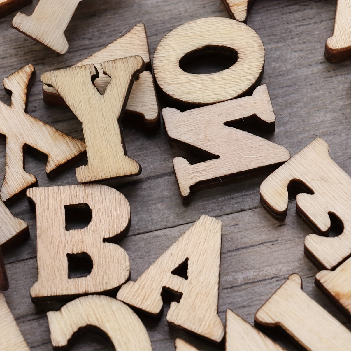 100 Uds. Letras mixtas de madera A Z letras de núm... – Grandado