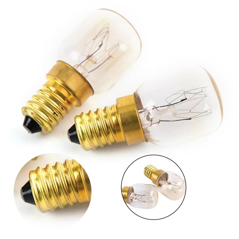 15W 25W High Temperature Microwave Oven Bulb E14 300 Lamp Bulbs Cooker Filament Tungsten Screw Degree Light Bulbs I2W0