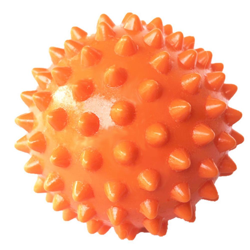 Fitness pvc hånd massage bold pvc såler pindsvin sensorisk træning greb bolden bærbar fysioterapi bold 6.5cm gratis skib: Orange