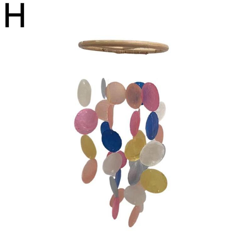 Campana de viento colgante para decoración de jardín, cascabel de viento de 50cm en 8 colores, estilo nórdico para oficina, habitación de niños y guardería: H