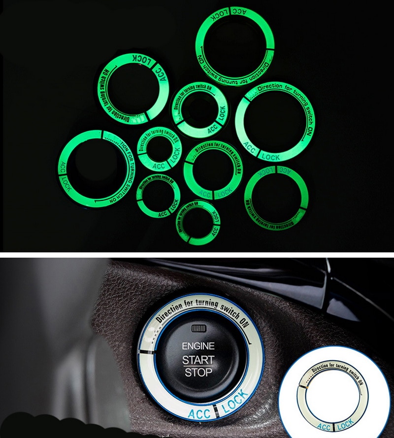 Para Fukui KX5 Ford Mondeo Fernando Carnival sedán más que el anillo de encendido pegatinas luminosas decoración coche pegatinas