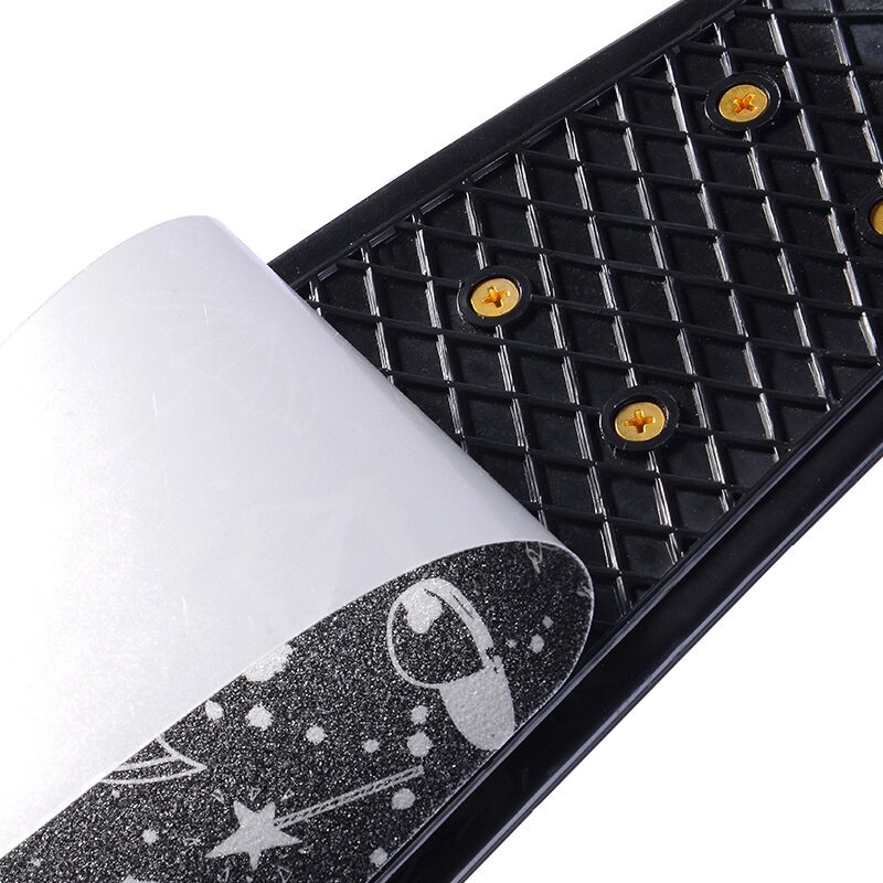 Halkskydd 22- tums board klistermärke skateboard klistermärke solid/tryckt vattentätt självhäftande enkel rocker sandpapper för penny board