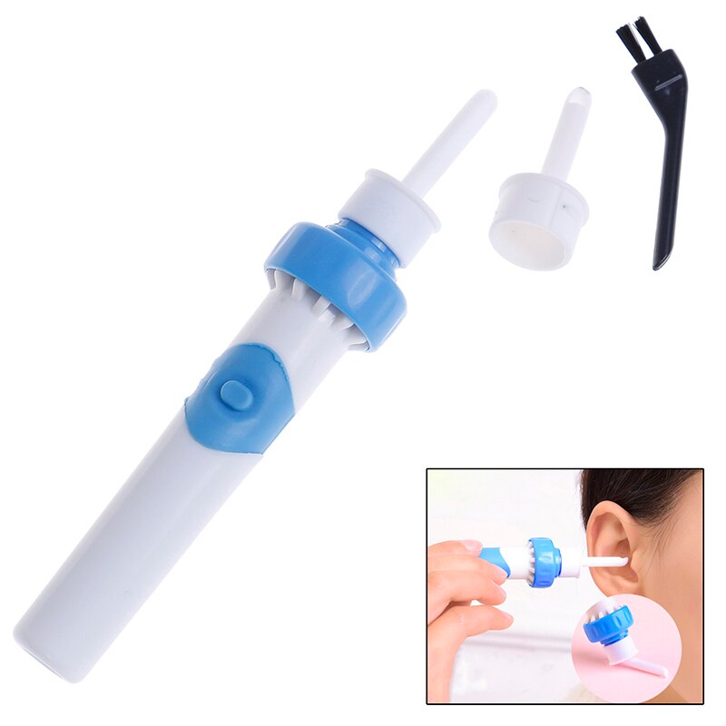 Electric Cordless Safe Vibration Painless Vacuum Ear Wax Pick Cleaner Remover Spiral Ear-Cleaning Device Dig Wax Earpick