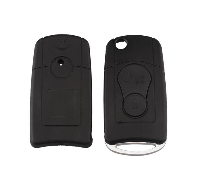 Coque de clé à rabat adaptée à la télécommande | Pour Ssangyong Actyon Kyron Rexton 2 boutons, porte-clés