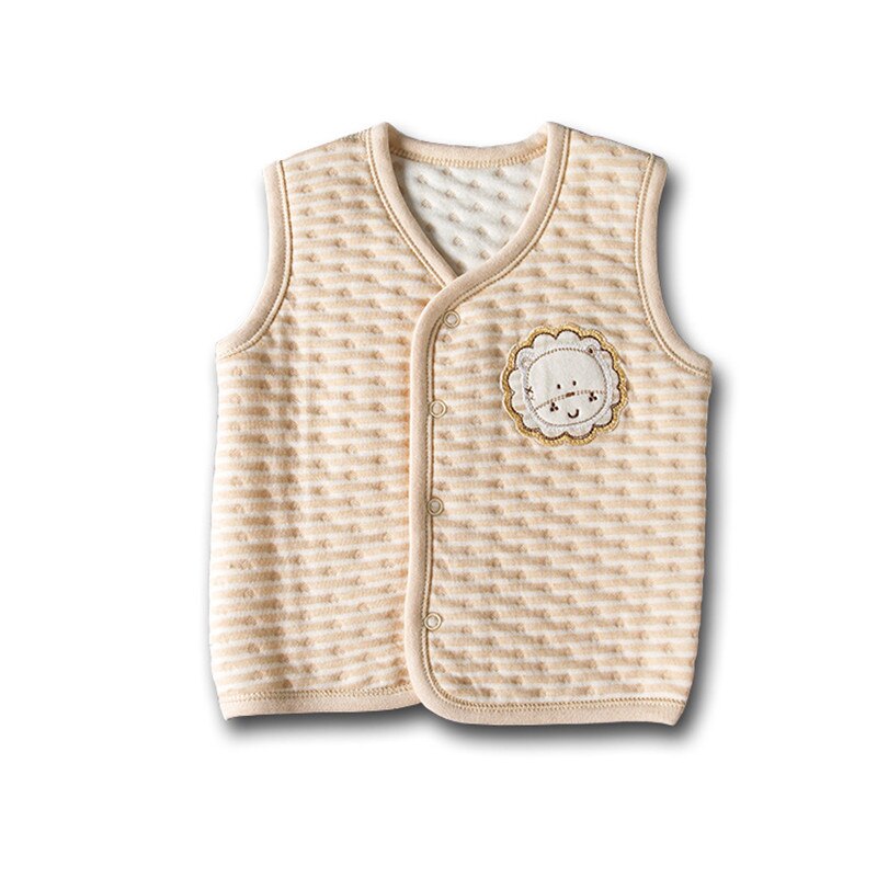 Gilet en coton biologique pour garçon et fille, gilet pour -né, matelassé en velours, vêtements pour enfants de 0 à 24 mois, automne et hiver