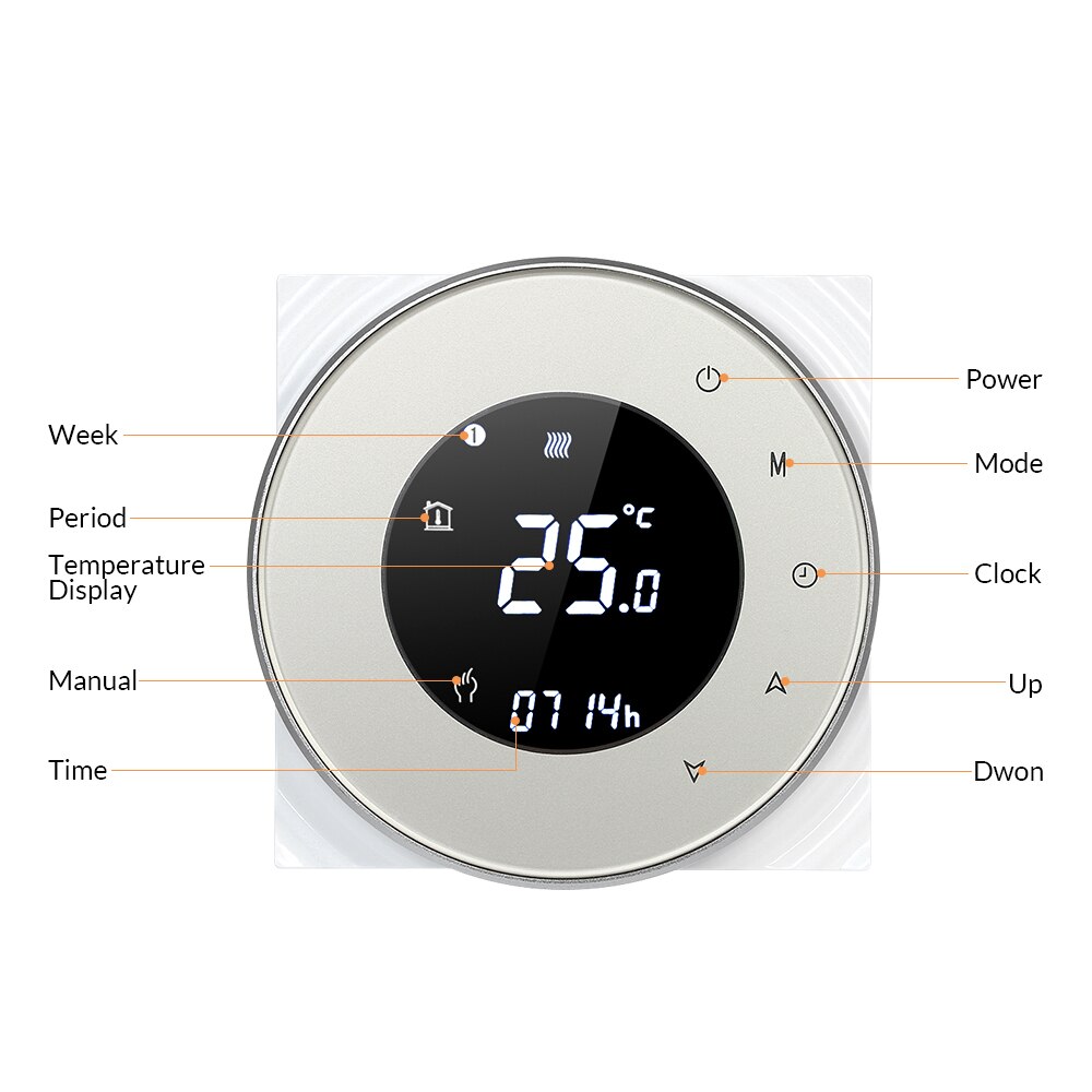 95-240V Wi-Fi Thermostat Temperature Controller Voice APP Control LCD Screen For Heating Thermoregulator Compatible Google Home