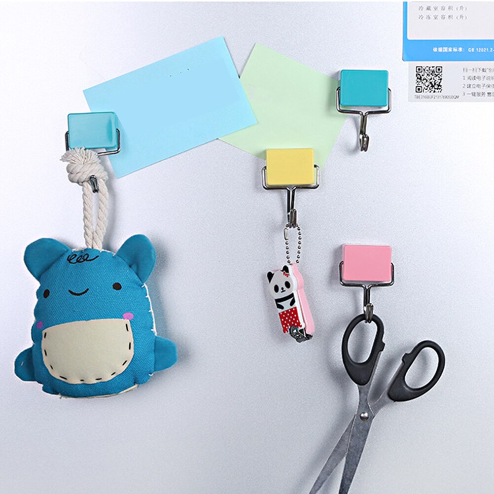 3Pcs Magnetic Hooks Wall Mounted Coat and Hat Hanger Towel Hanger Clothes Hooks for Bathroom Living Room Kitchen