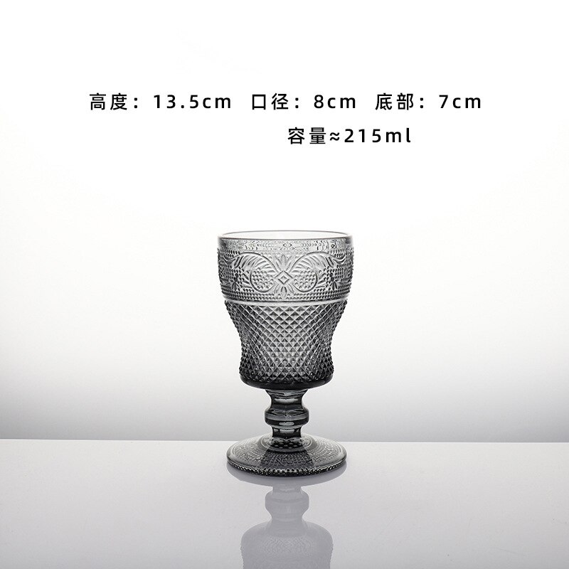 Copas de vino de colores Vintage para , copa de champán, boda, cóctel, whisky, escultura de cristal, zumo, cerveza, 2 uds.: Grey215ml