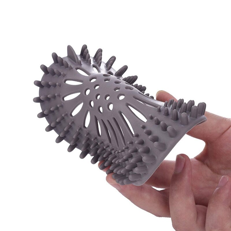 5 Pack Hair Catcher Hair Stopper Shower Drain Covers for Bathroom Bathtub and Kitchen - Rubber Sink Strainer Silicone Filter Hom