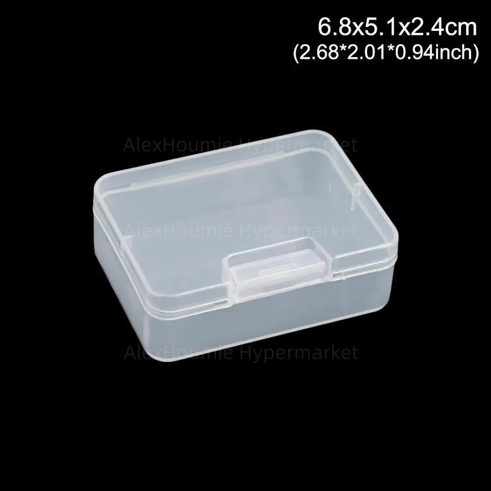 Transparente Aufbewahrungsbox, transparente Aufbewahrungsbehälter, kleine Aufbewahrungsbehälter, Kunststoffbehälter mit aufklappbarem Deckel zum Basteln, Perlen, Schmuck: Schwarz