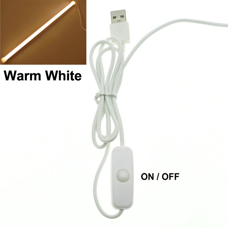 USB LED Bar Light DC 5V Eyes Protection LED Rigid Strip LED Reading Light.: Warm White / 35cm