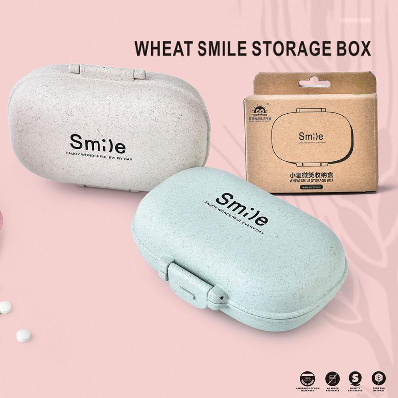 1 Pc Mini Pil Drug Stash Box Draagbare Tarwesteel Seal Pil Gevallen Flacon Container Milieubescherming