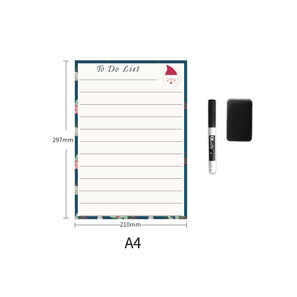 A4 storlek magnetisk whiteboard kylskåp magneter klistermärke presentationstavlor hem kök meddelande påminnelsestavlor att göra lista schema: A4 sd 01