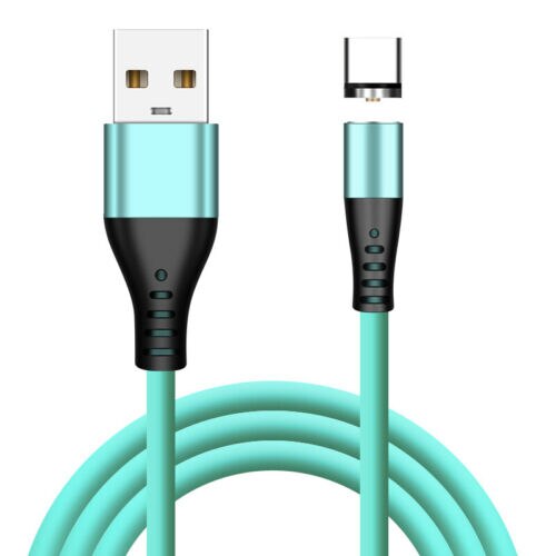 1M 360° Magnetic USB Fast Charger Date Cable Type-C For Samsung Galaxy S8 S9 S10 S11 Plus 10+ Note A90 A80 A40 50 Huawei P30 P20: Green (Type C)