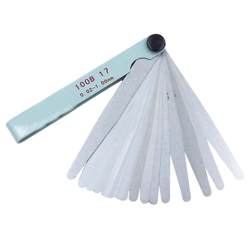 QUARKZMAN 8 Klingen Metrischer Stahl Fühlerlehre, 0,02mm Dicke Fülllehre, Offset-Ventile, Gitarrenlehre Messwerkzeug, Für Spaltbreitenmessung