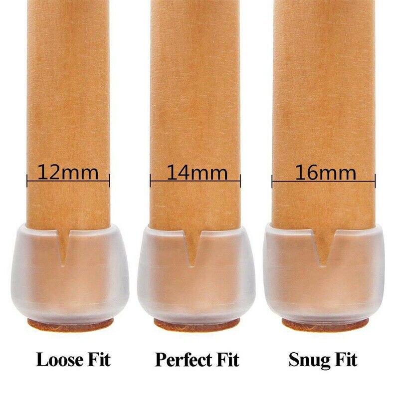 32Pcs Chair Leg Silicone Caps Pad Furniture Table Feet Cover Floor Protector(12-16mm)