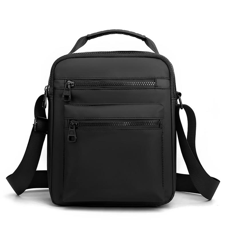 Outdoor Mannen Sling Bag Mode Casual Crossbody Schoudertassen Voor Werk Business Nylon Mannen Reistassen Met Verstelbare Riem: Black