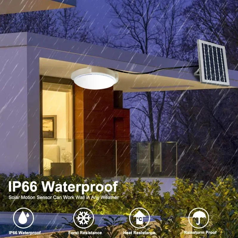 Luz LED de techo Solar de 60/500W, lámpara colgante de energía Solar para interiores y exteriores con línea de luz de pasillo para decoración de jardín