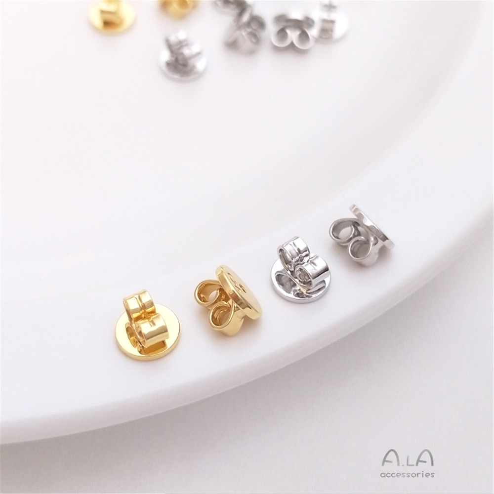 Oordopjes 18K Wit Goud 925 Oordopjes High-End Oordopjes Terug Plug Luistergedeelte Veelzijdige Eenvoudige Earclasp