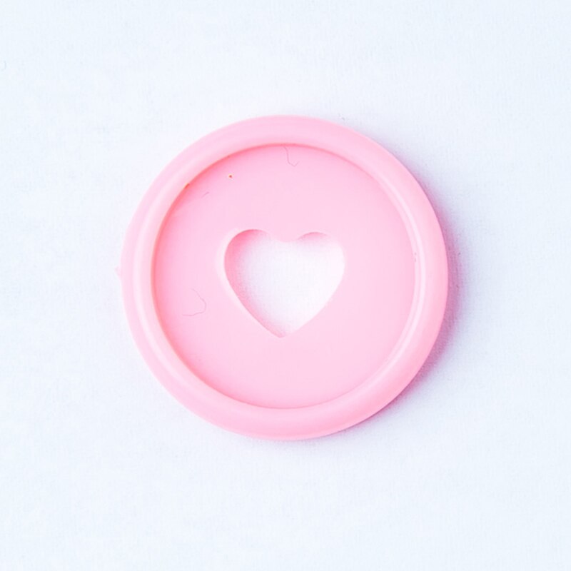 100pcs Heart Notebook Mushroom Hole Button Notepad Plastic Loose leaf Coil 360 Degree Foldable Disc Buckle Office Supplies: 6