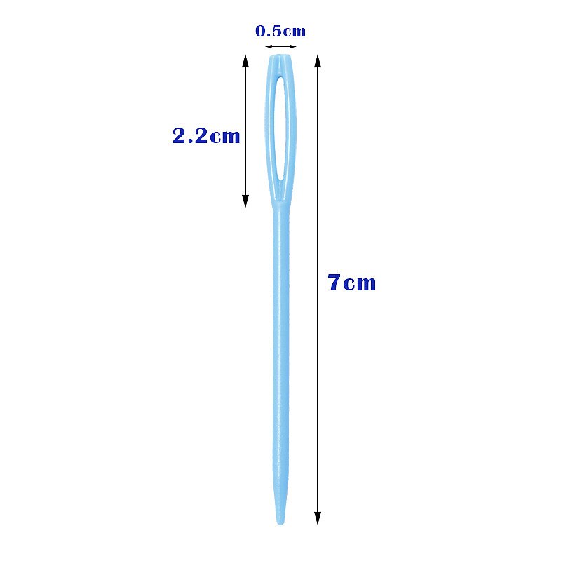 100 Uds 7,2 cm, de plástico, agujas de tejer ganchos de Crochet tapiz lana hilo agujas para niños suéter Utensilios de costura