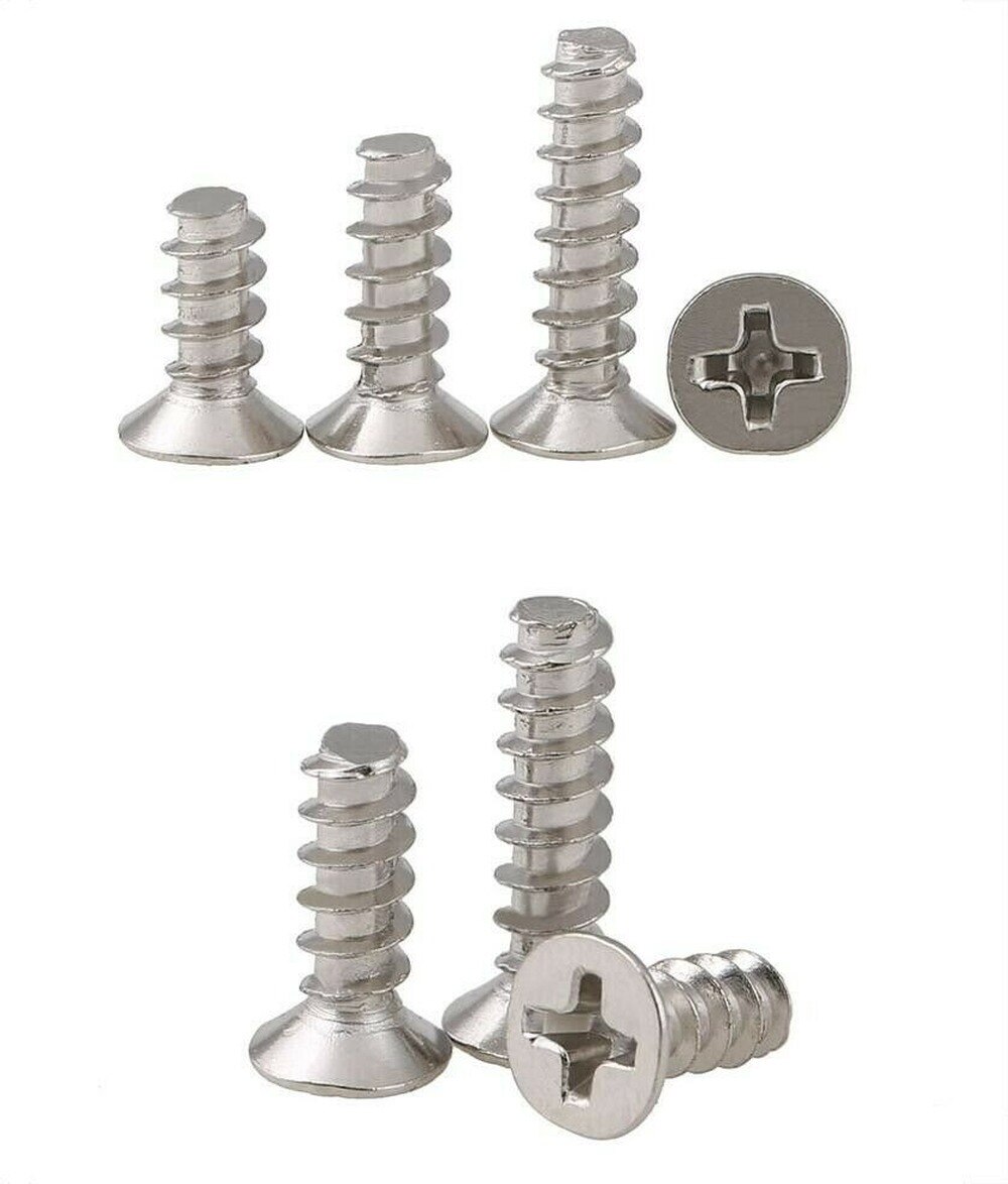 100PCS M3 M3.5 M4 Nickel-plated cross countersunk head tapping screws glasses small screws