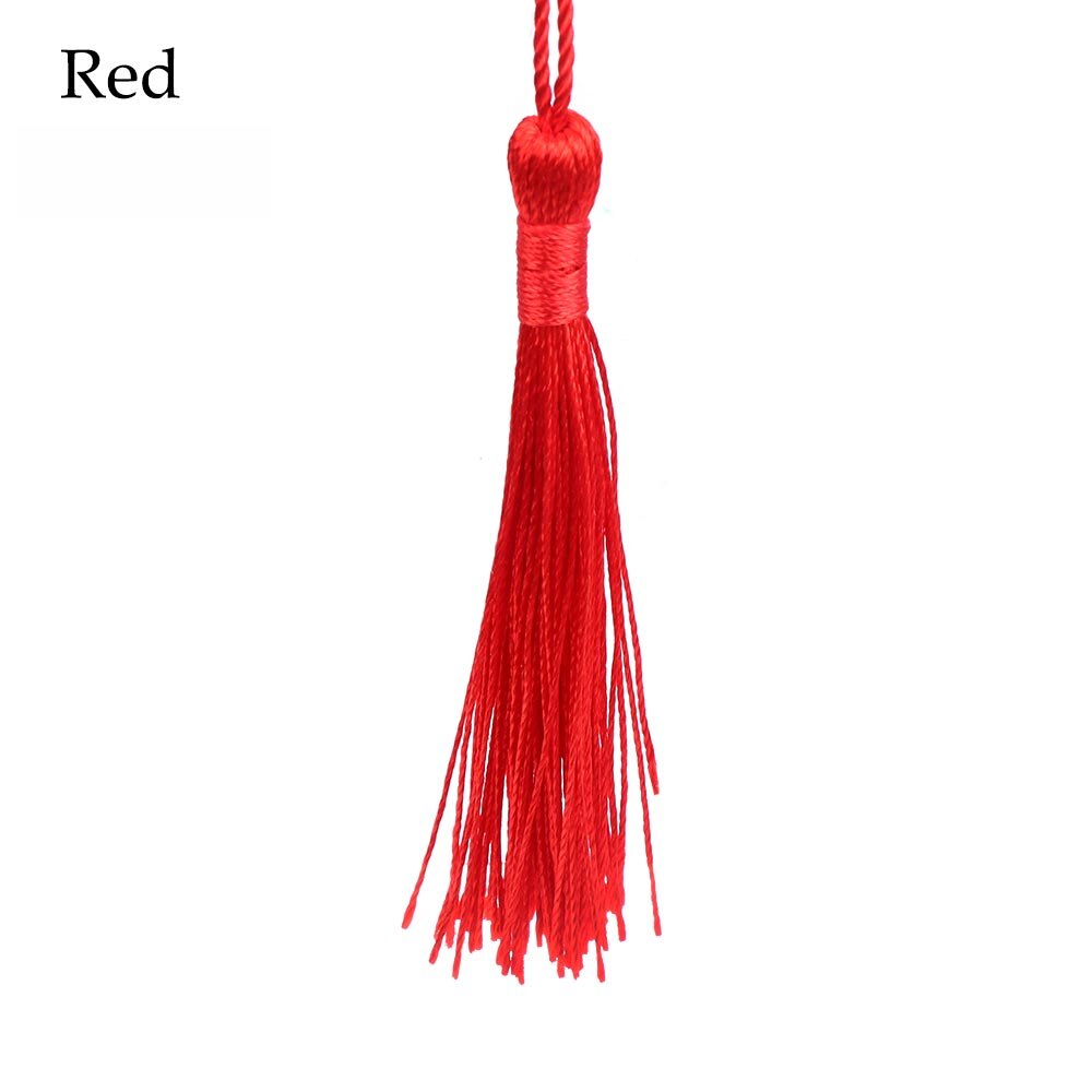 10 stuks polyester 13cm zijden kwastjes franje kwastjes hangende gordijnen voor het naaien van kleding huisdecoratie sieraden doe-het-zelf knutselwerkjes: Rood
