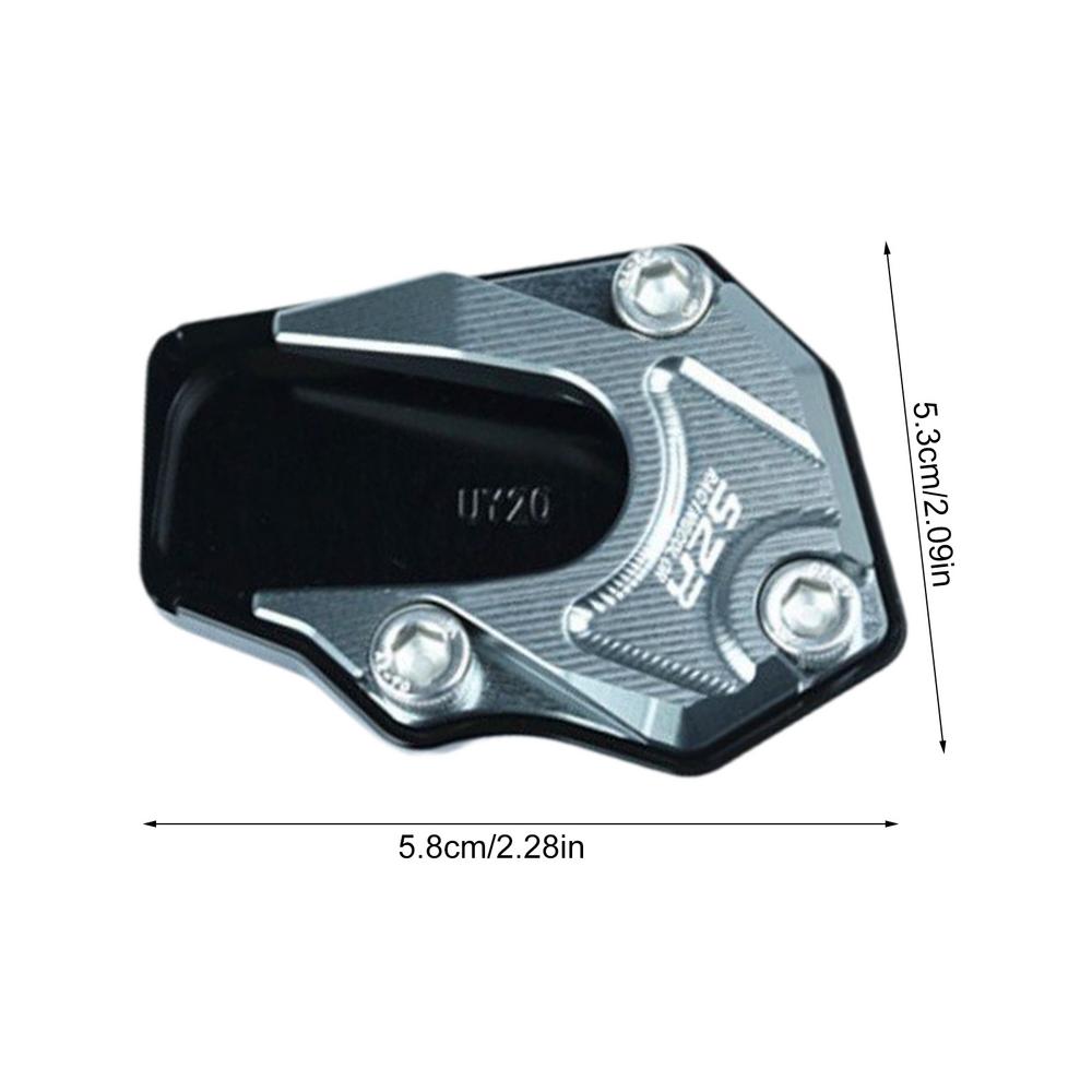 Aluminium Motorfiets Fiets Kickstand Extender Voet Zijstandaard Verlengstuk Voetsteun Plaat Motor Accessoires: YELLOW