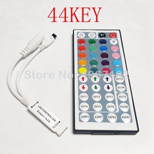 Led Strip Controller 24 Key 44key Led Lights Controller IR Remote Led RGB Controller Dimmer DC12V 6A For RGB 3528 5050 LED Strip: 44key